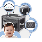 Pamo Babe Playard Crib with Bassinet and Toy Bar
