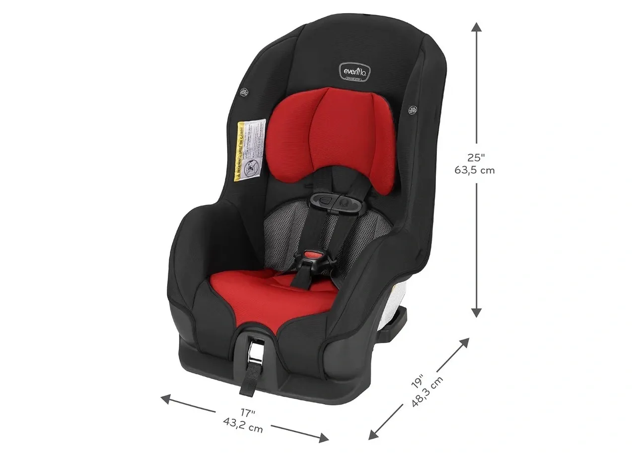 Evenflo Tribute LX Convertible Car Seat, Red