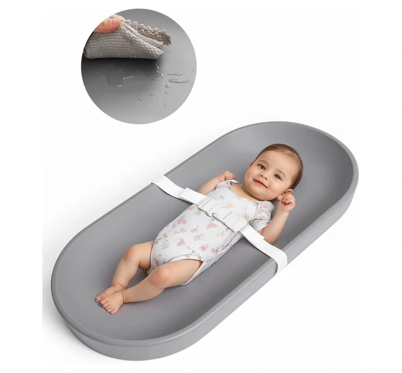 Comomy Baby Changing Pad, Gray