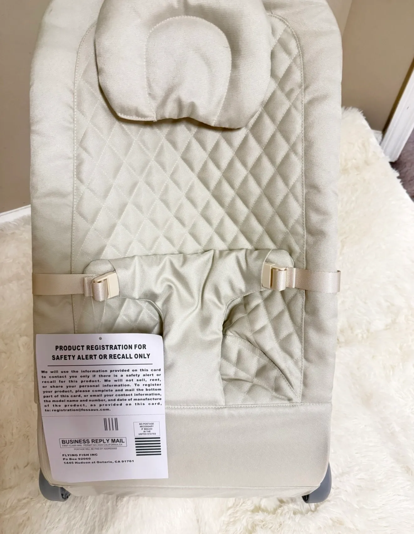 Fodoss Baby Bouncer, Beige