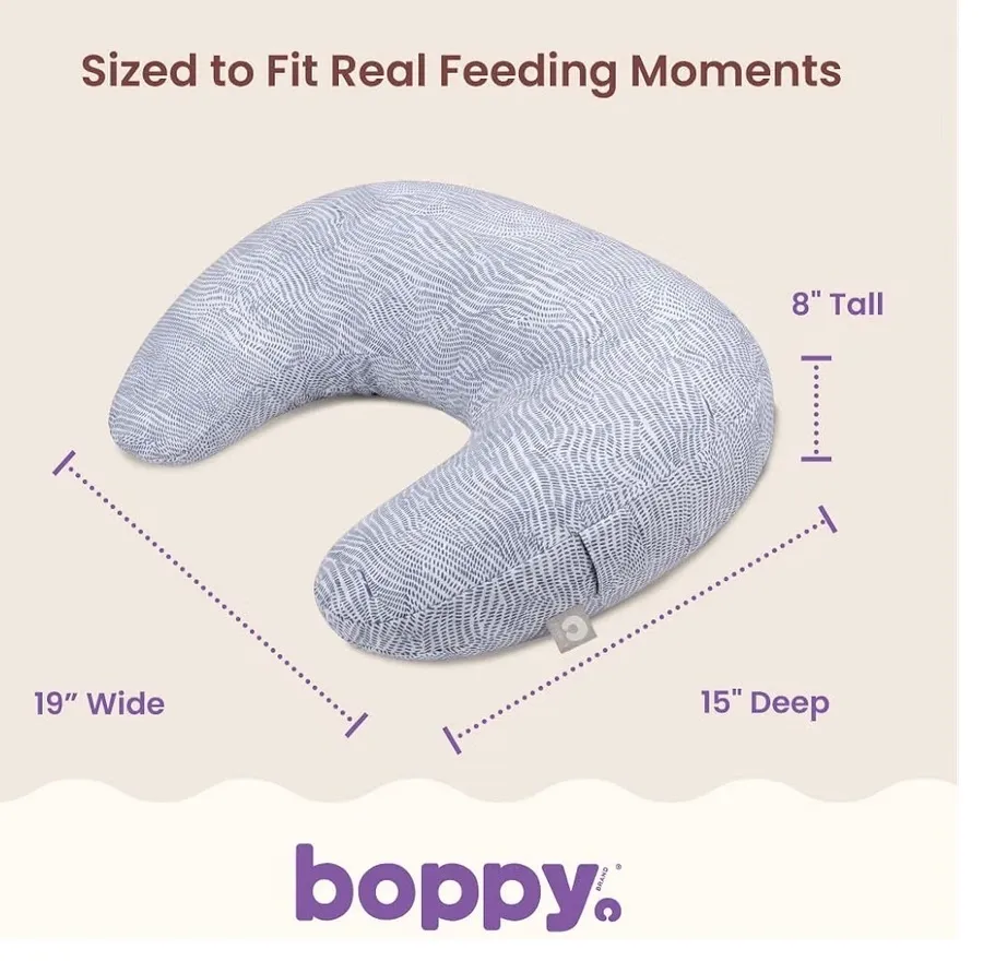 Boppy Nursing Pillow, Blue Speckled