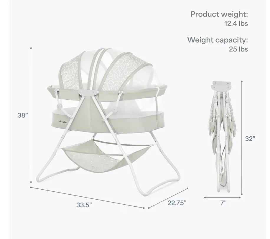 Dream On Me Karley Bassinet, Cool Gray