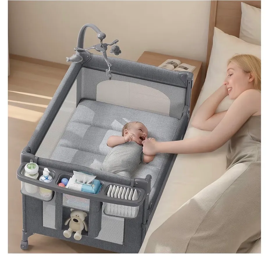 TinyGlow 4-in-1 Bassinet Playard Bedside Sleeper