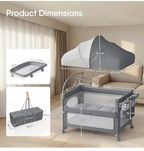 TinyGlow 4-in-1 Bassinet Playard Bedside Sleeper
