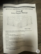 Dripex Baby Playpen, Dark Grey (52x52)