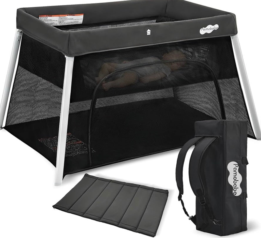 PamoBabe Travel Crib, Black