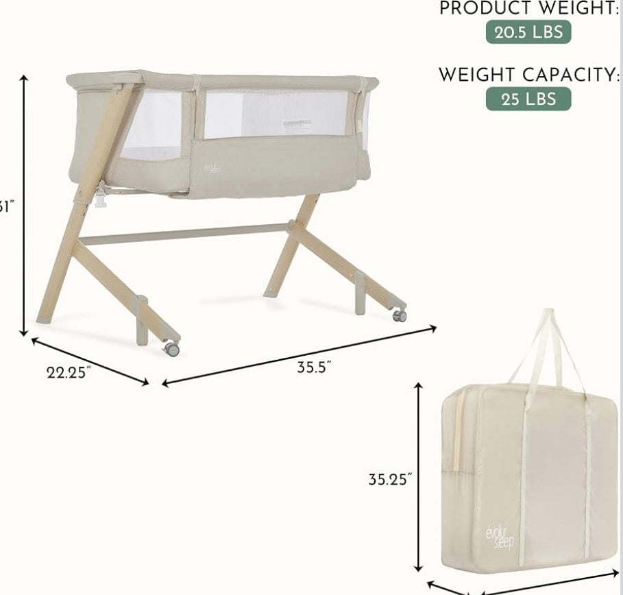 Evolur Stellar Bassinet & Bedside Sleeper