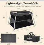 PamoBabe Travel Crib, Black