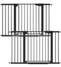 Cumbor 2-Pack 30-48 in Baby Gate for Stairs, Auto Close Gate, Black