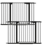 Cumbor 2-Pack 30-48 in Baby Gate for Stairs, Auto Close Gate, Black