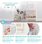 Regalo Extra Wide (76in.) Baby/Pet Gate - White