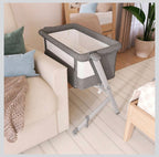 Dream On Me Skylar Bassinet & Bedside Sleeper, Adjustable Height, Grey