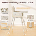 Obee Odee 3-in-1 Portable Baby High Chair for Babies and Toddlers (Beige)