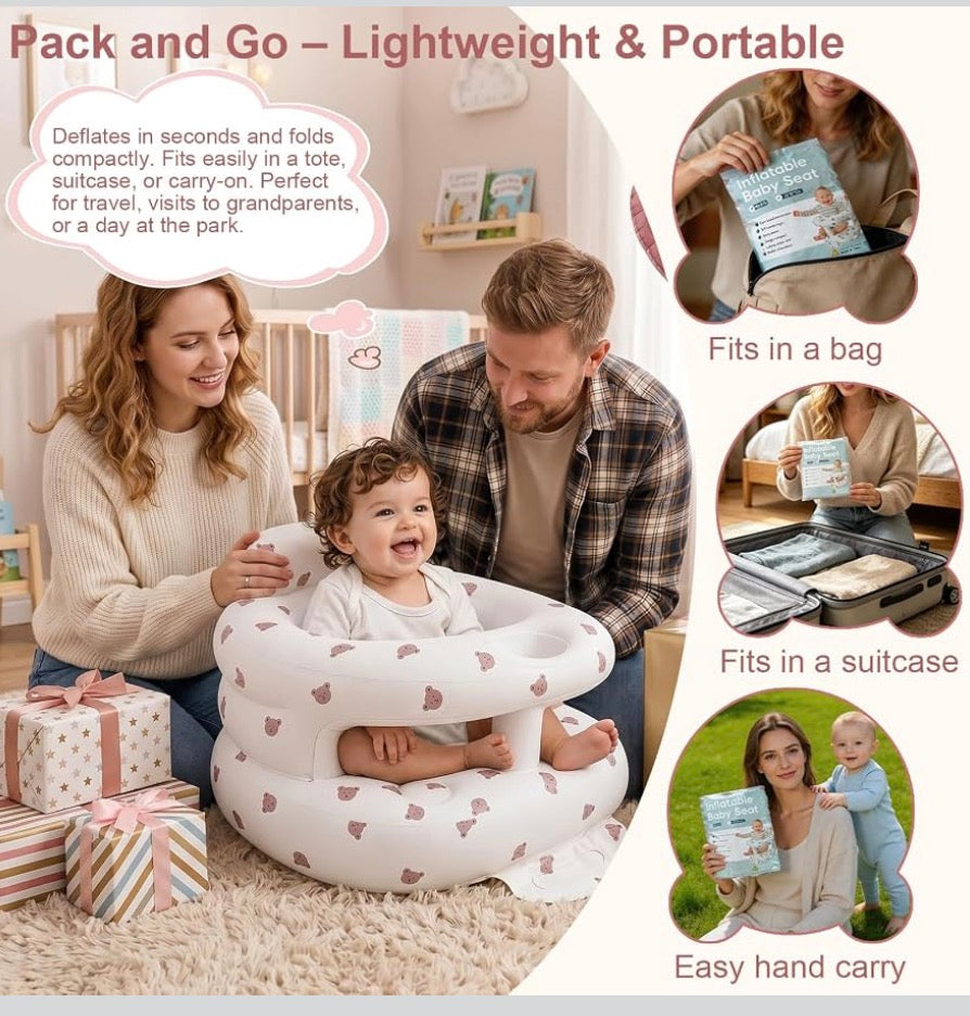 Inflatable Baby Seat with Built-in Pump