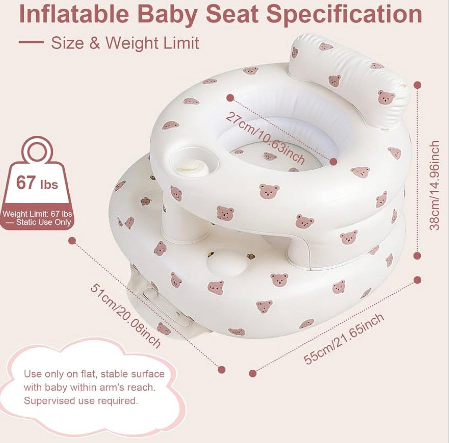 Inflatable Baby Seat with Built-in Pump