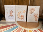 3 Psc Teddy Bear Wall Art