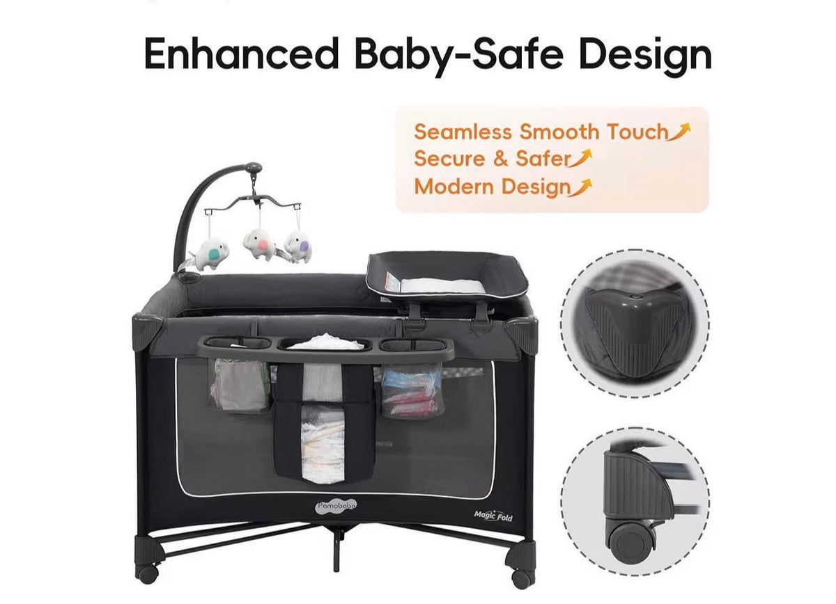 Pamo Babe Magic Fold Bassinet/ Playard