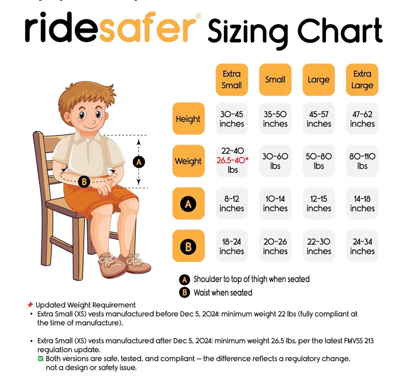 RideSafer Gen 5 Portable Car Seat (XS)