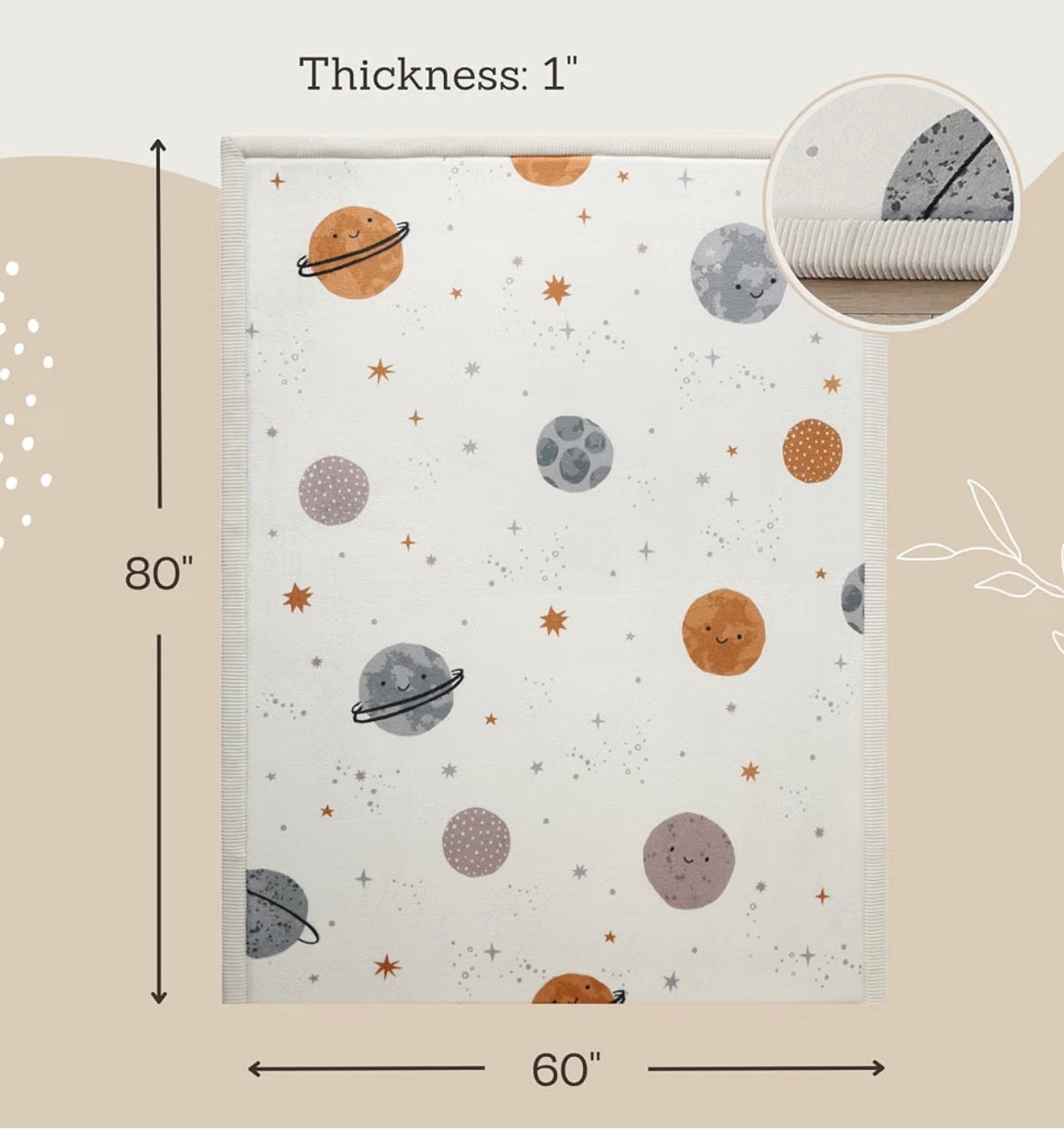 Hakuna Baby Play Mat, Planets (60”x80”)