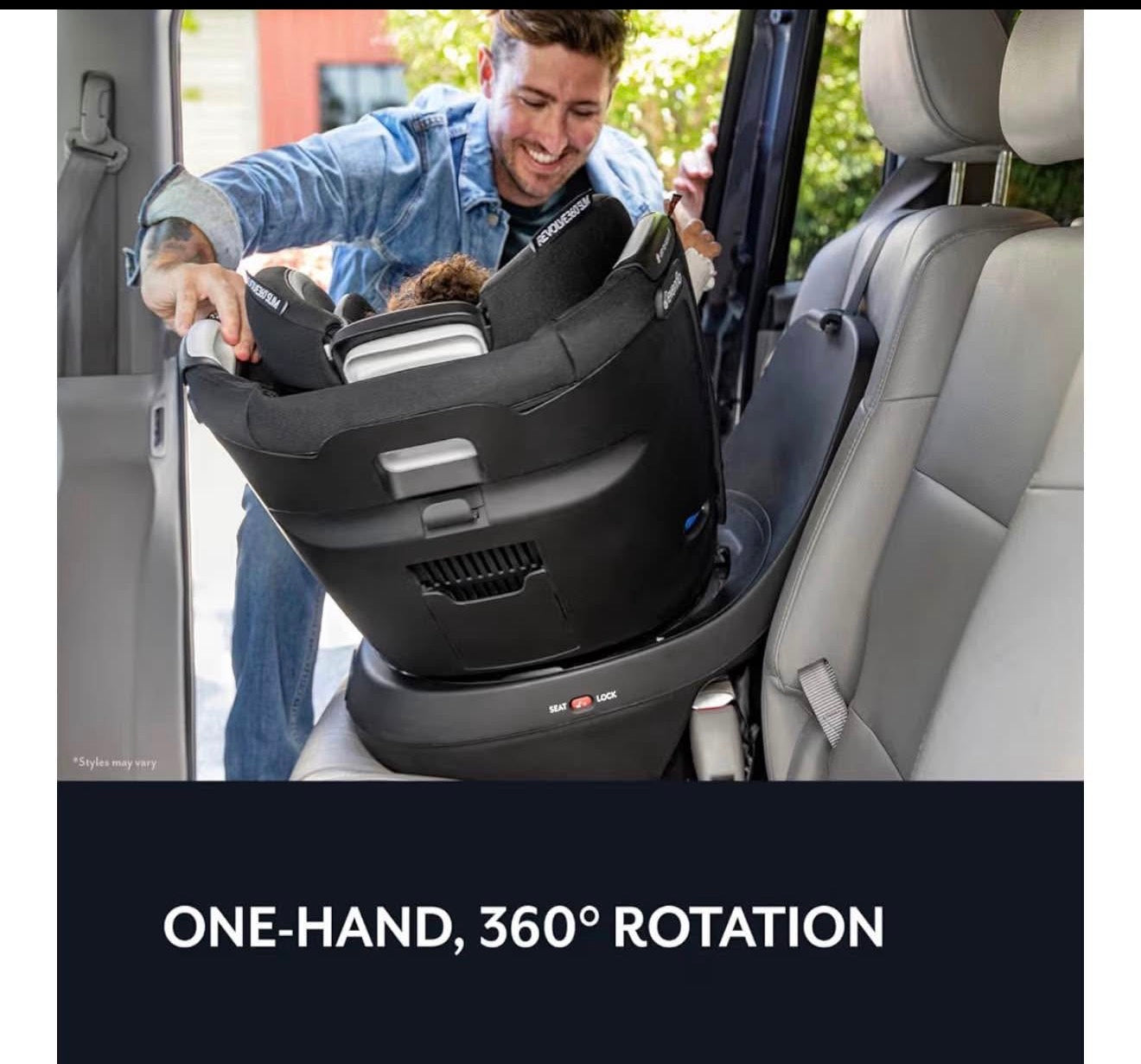 Evenflo Revolve360 Slim Rotating Car Seat, Sutton Purple