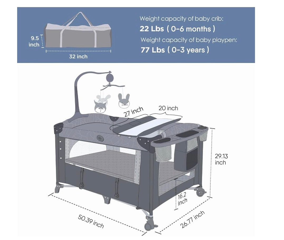 BabyBond Bassinet Bedside Crib and Pack N Play