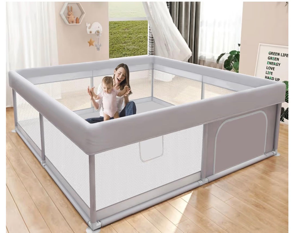 Baby Playpen, Gray (50x50)