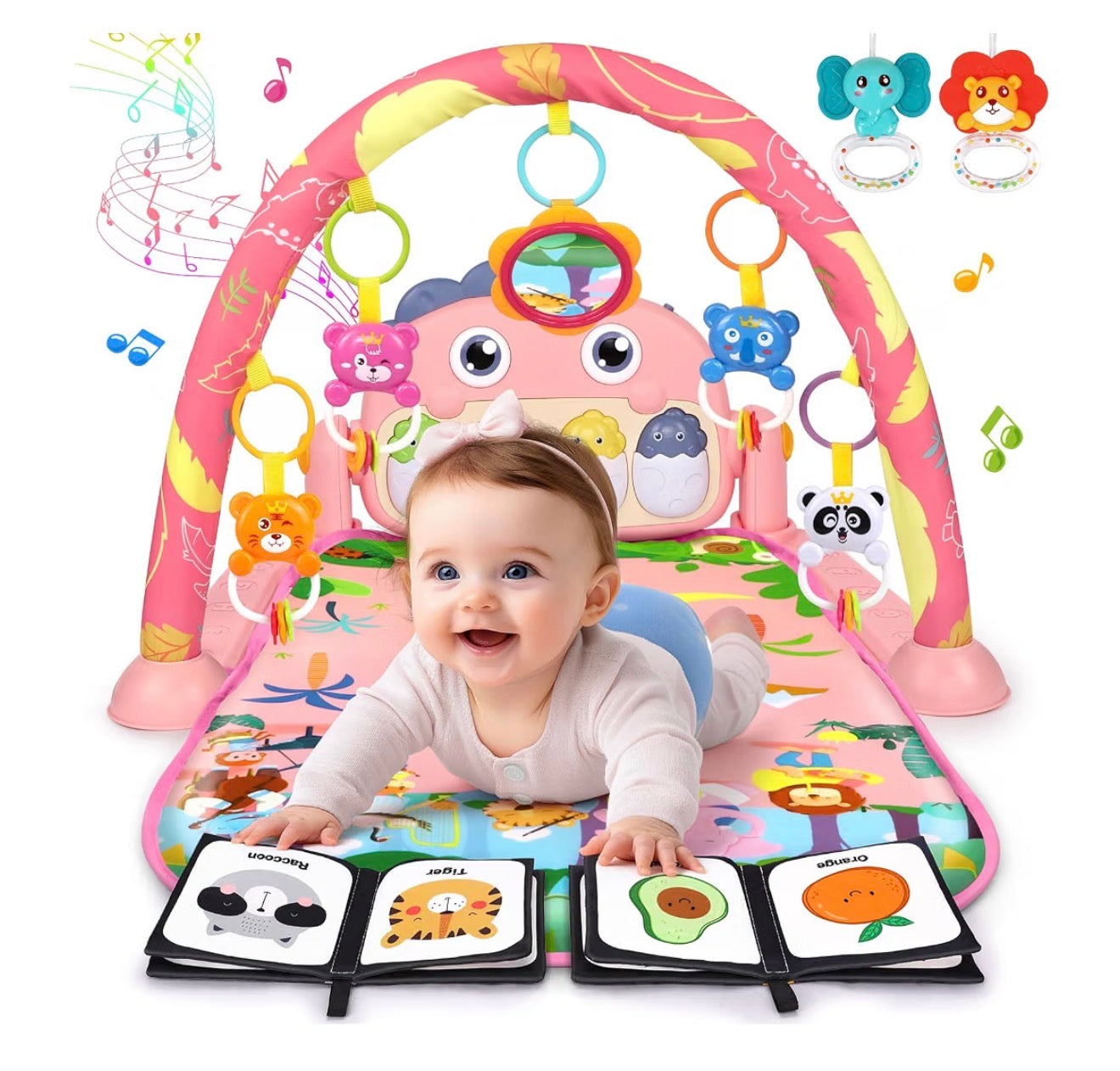 Baby Play Gym with Piano, Pink