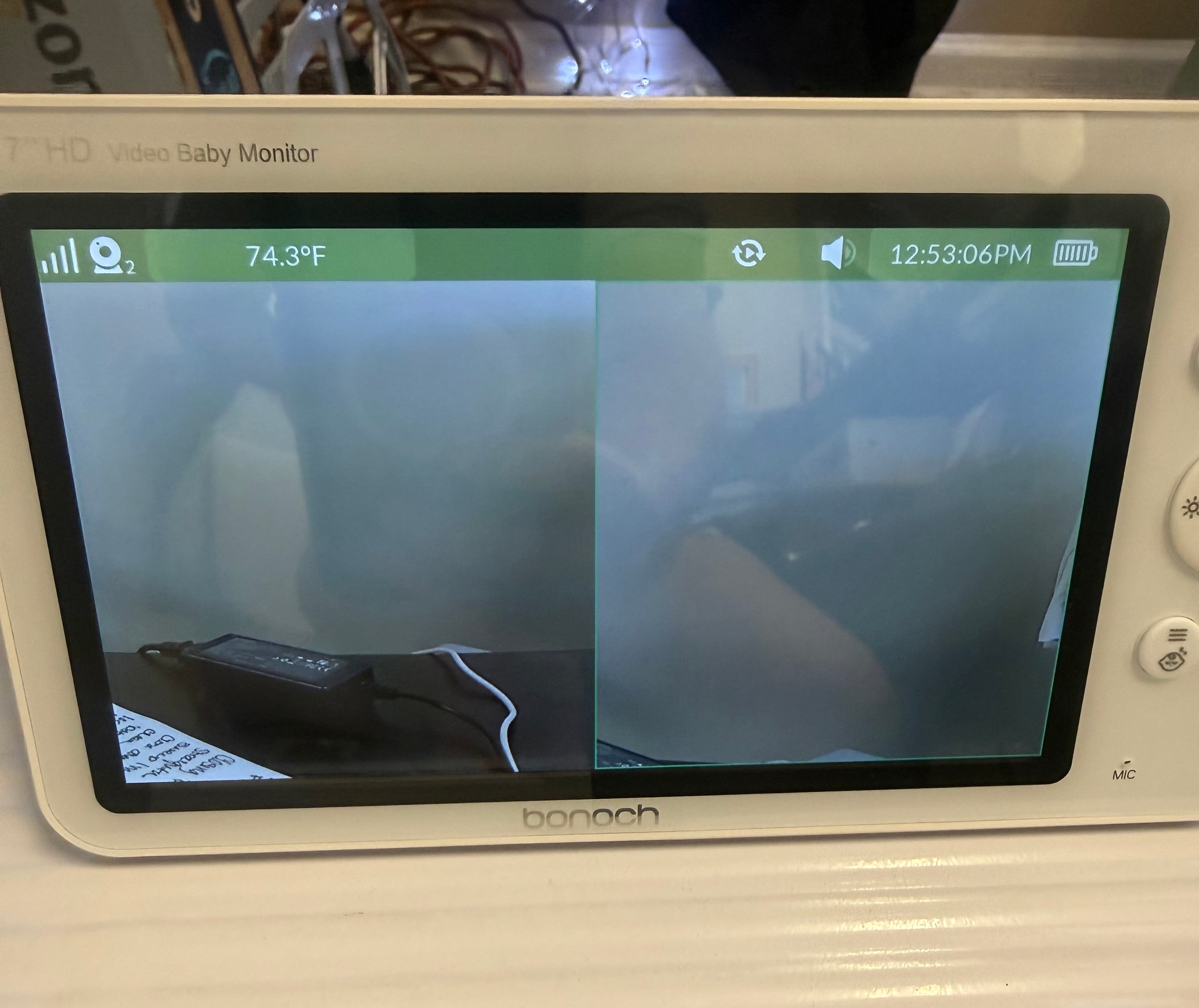 Bonoch 7”Split Screen Baby Monitor with 2 cameras