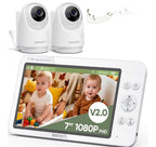 Bonoch 7”Split Screen Baby Monitor with 2 cameras