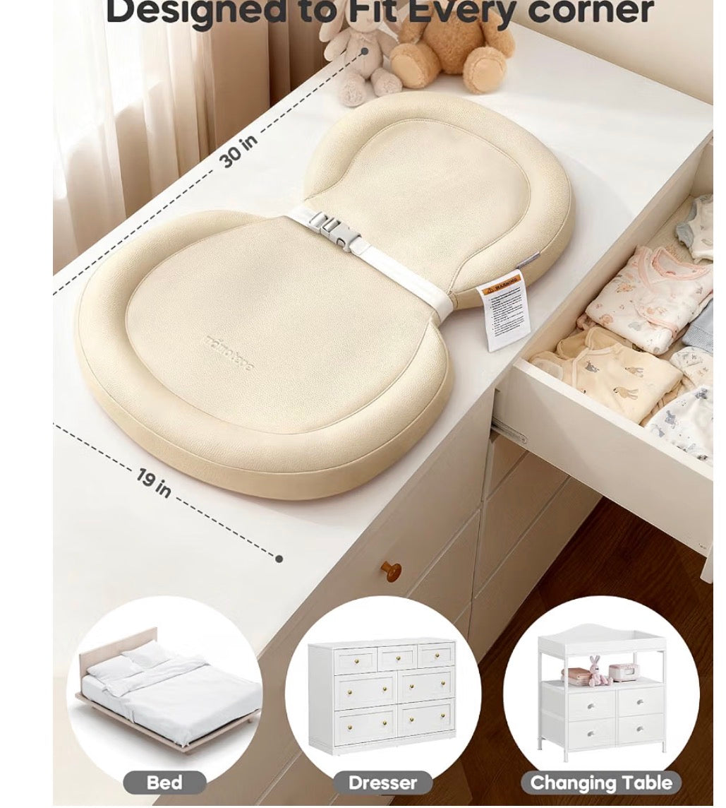Peanut Baby Changing Pad, Tan