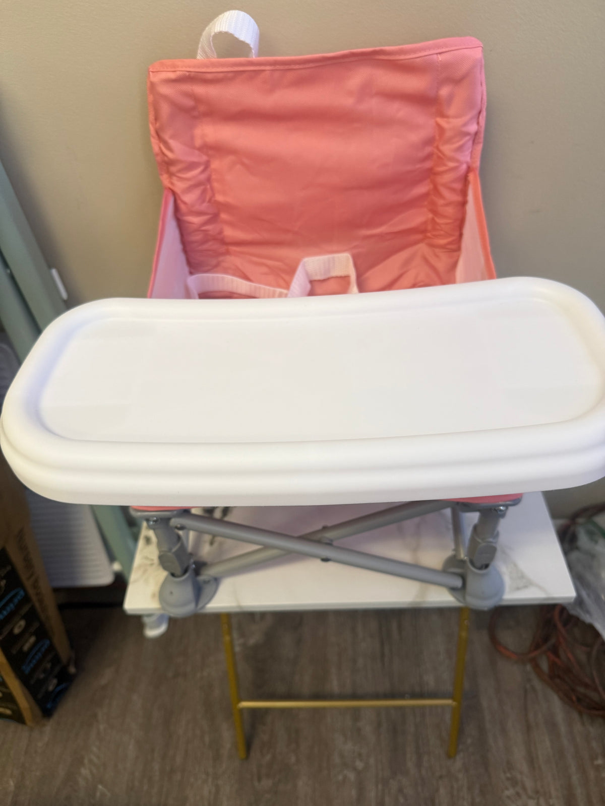 Portable Baby High Chair/Booster Seat, Pink