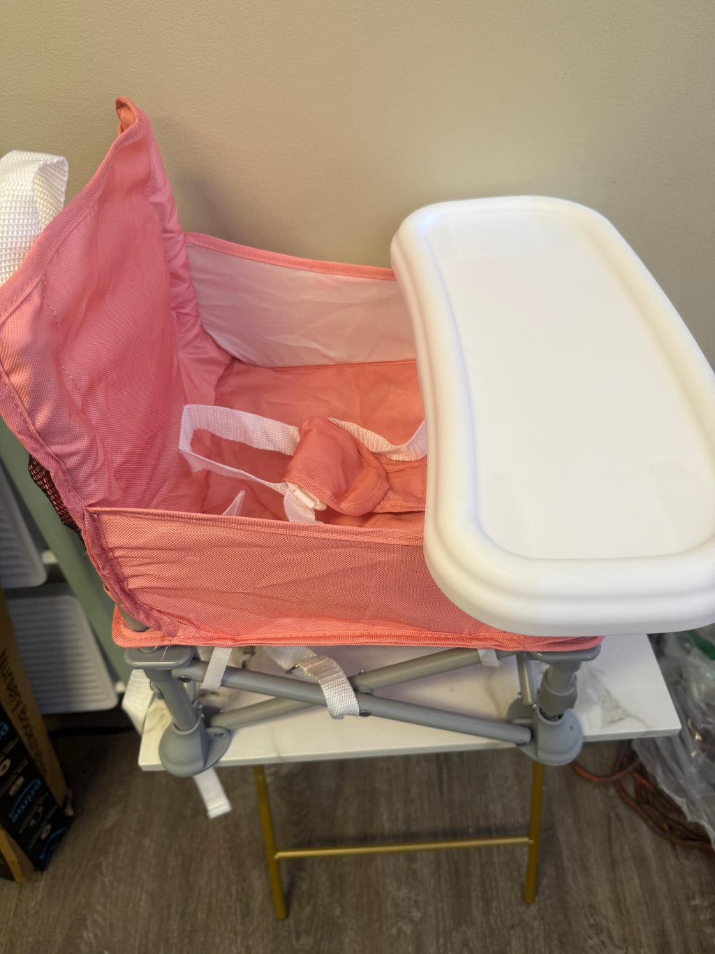 Portable Baby High Chair/Booster Seat, Pink