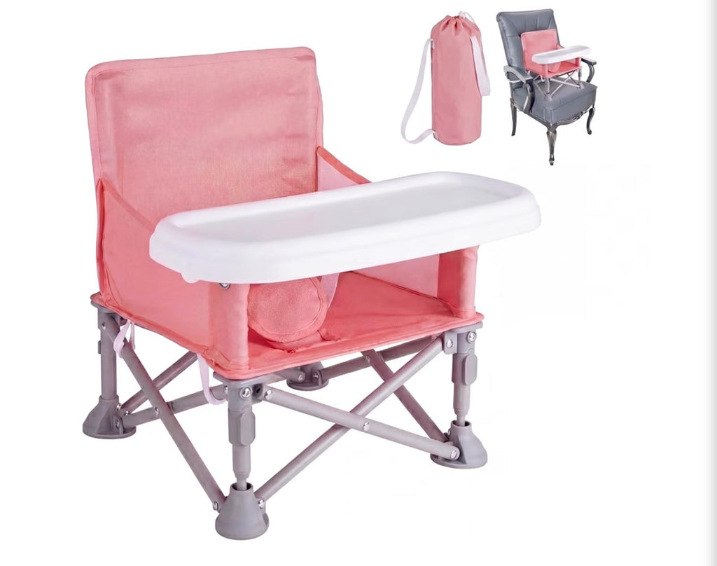 Portable Baby High Chair/Booster Seat, Pink