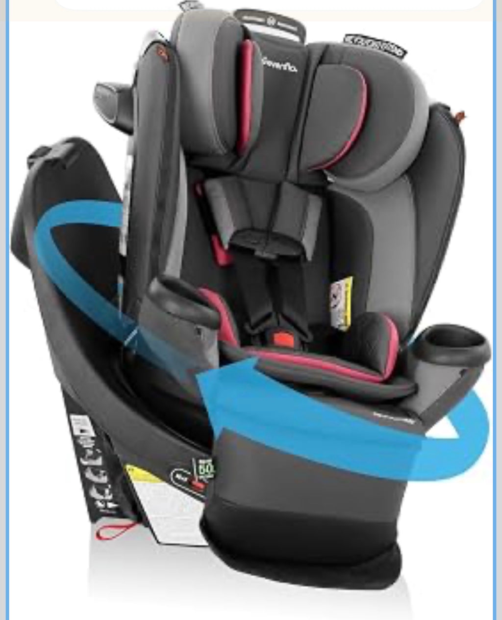 Evenflo Revolve360 Extend Rotating Car Seat, Rowe Pink