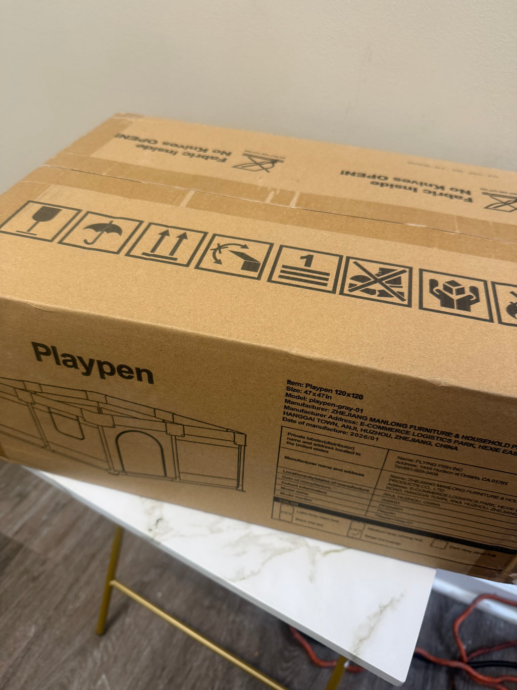 Baby Playpen 47x47, Gray