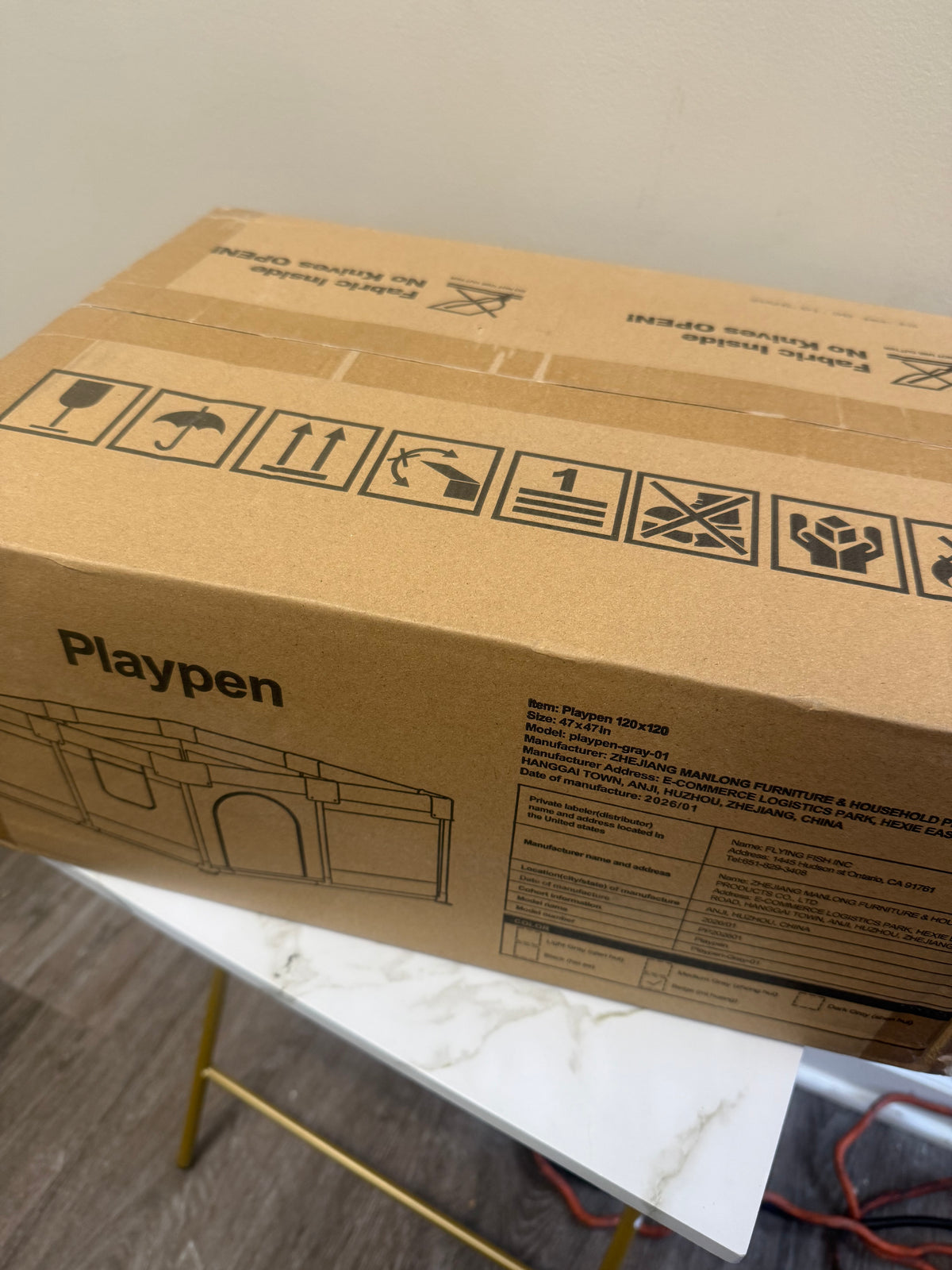 Baby Playpen 47x47, Gray