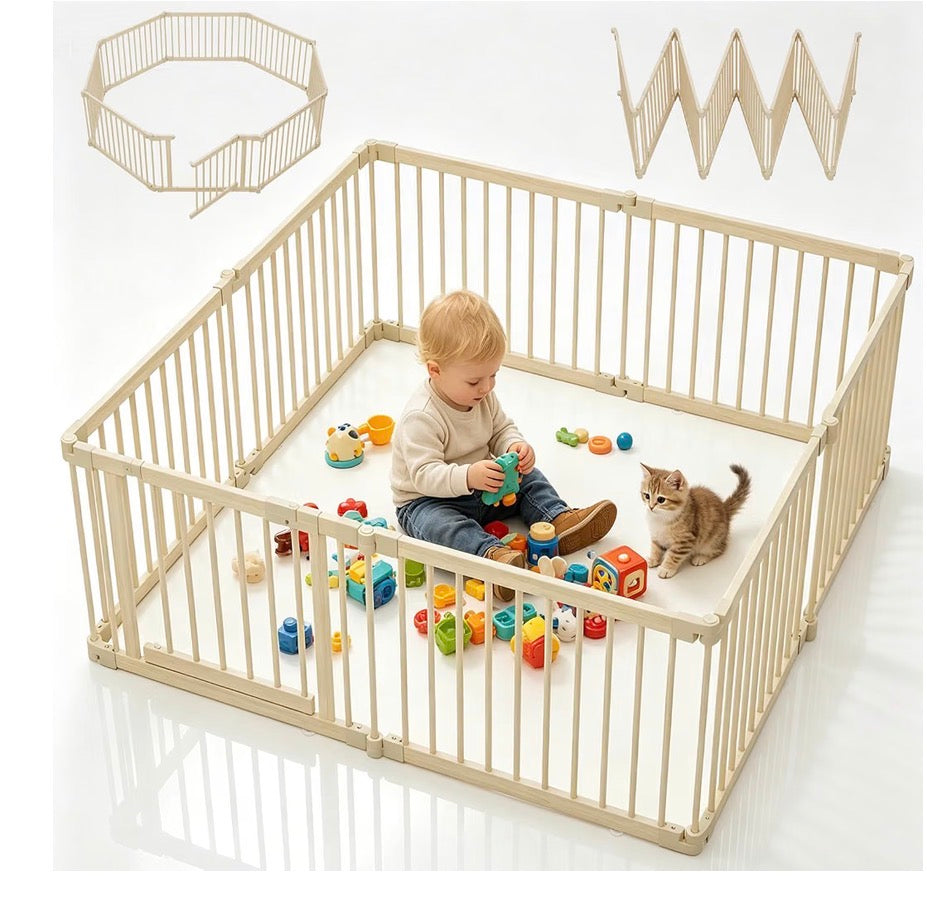 Wooden Baby Playpen, 64x64