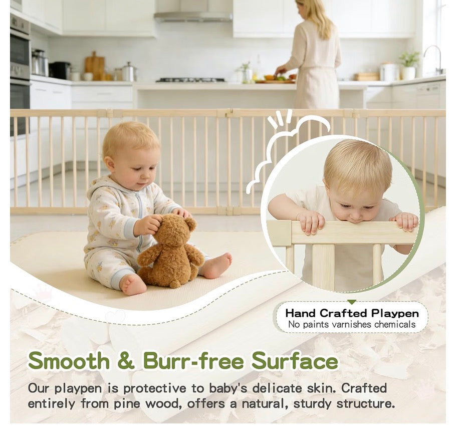 Wooden Baby Playpen, 64x64