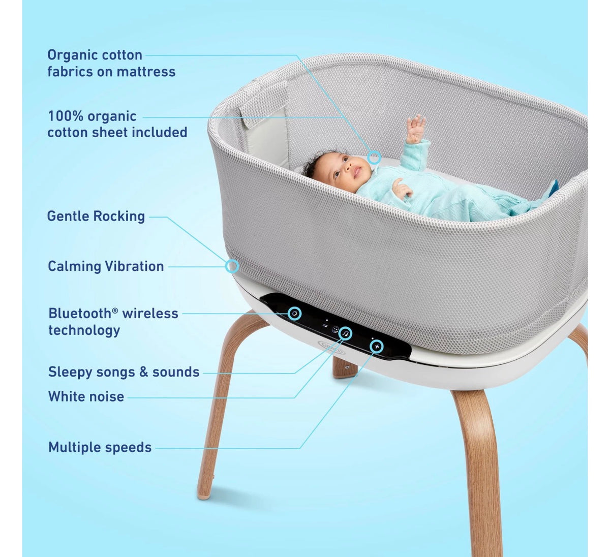 Graco SmartSense Soothing Bassinet