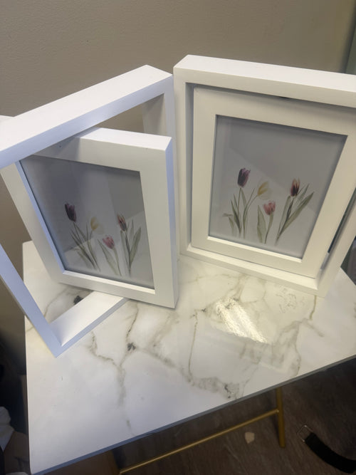 2 Pack 5x7 Floating Rotating Picture Frames