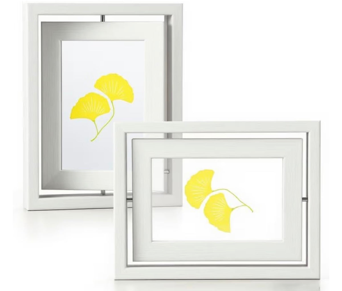 2 Pack 5x7 Floating Rotating Picture Frames