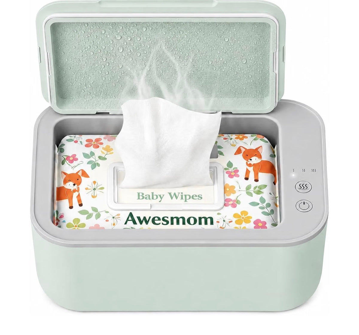 Awesmom Baby Wipe Warmer, Green