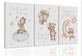 3 Psc Teddy Bear Wall Art