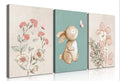 3 Pcs Nursery Bunny Wall Art