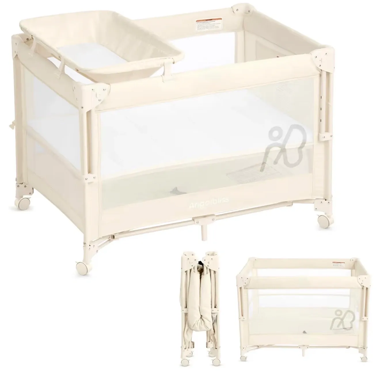 Angelbliss Baby Bassinet with Diaper Changer